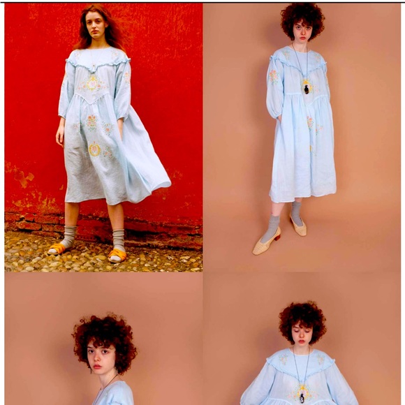 Meadows Camellia Linen Dress - Picture 1 of 6